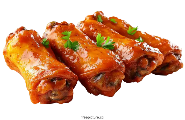 [Transparent Background PNG]Delicious Roasted Chicken Wings Close-up