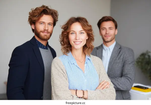 Business Team Portrait in Modern Office