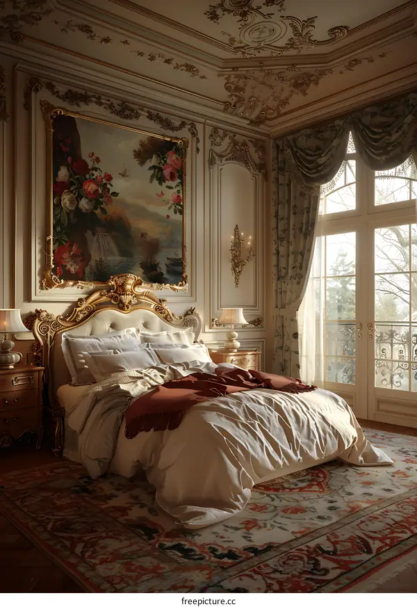 European-style luxury bedroom