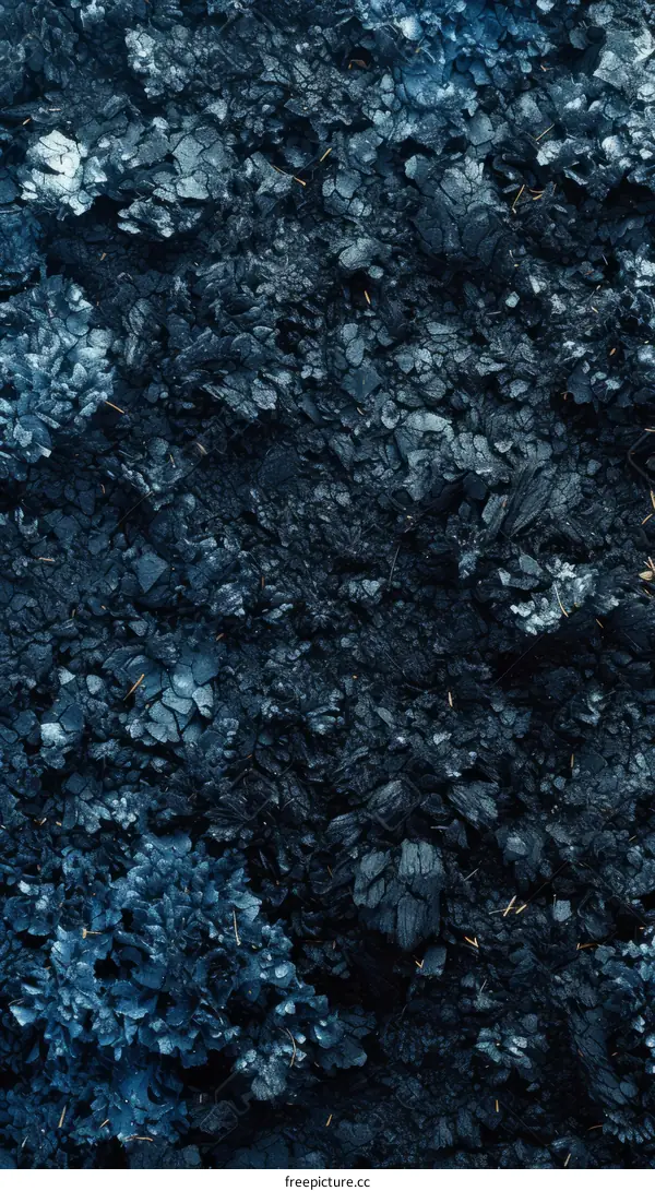 Blue cracked ice texture background