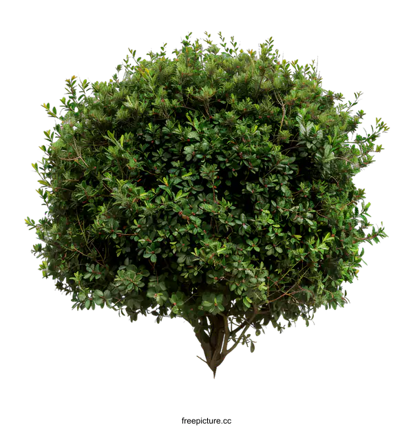 [Transparent Background PNG]Green Bush Isolated on White Background