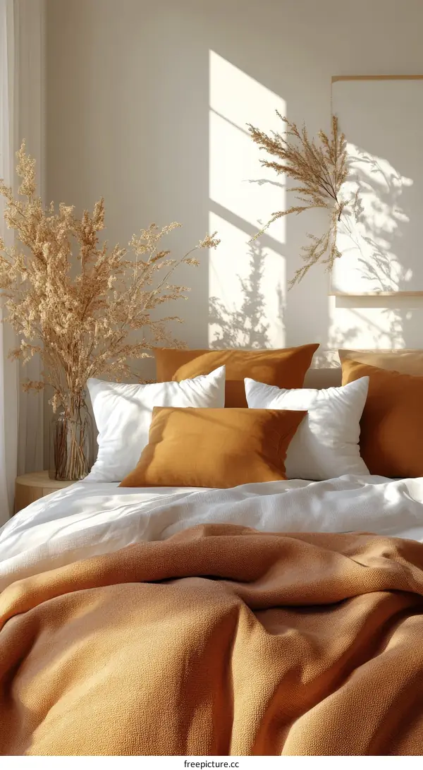 Warm and Cozy Bedroom with Sunlight