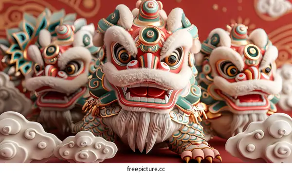 Chinese Lions for Holiday Celebrations