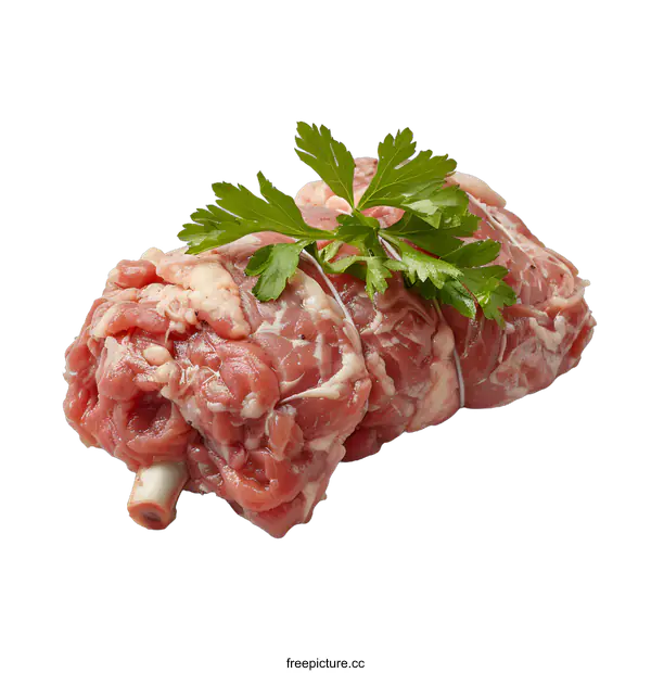 [Transparent Background PNG]Rolled and tied lamb leg