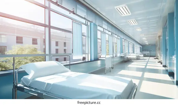 Empty Hospital Room with Sunlight
