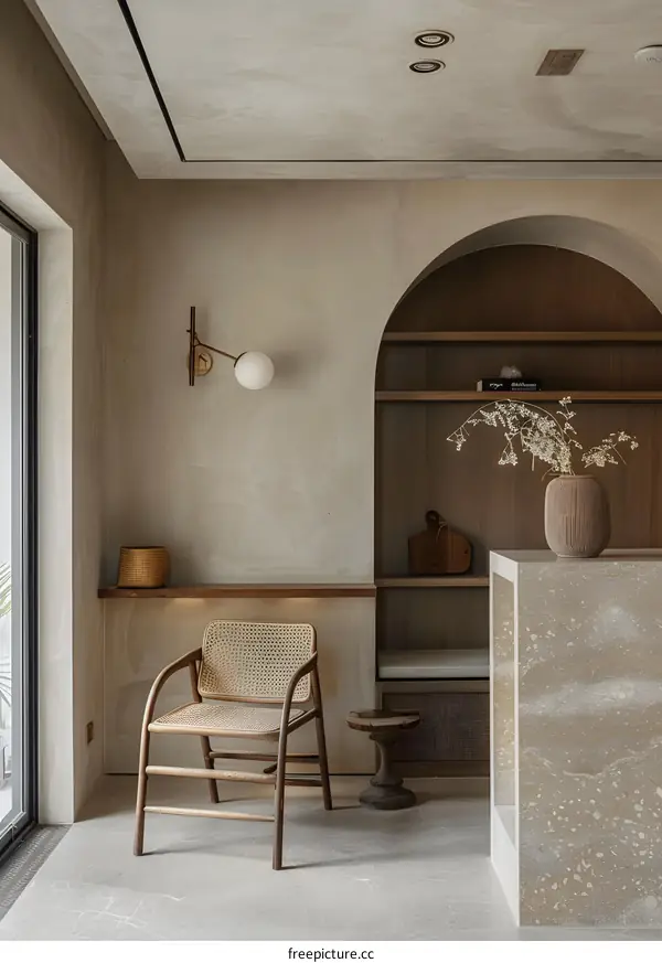 Minimalist Living Room Interior Design with Neutral Colors and Natural Materials