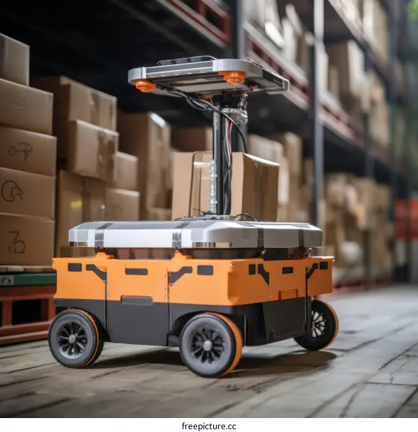 Autonomous mobile robot AMR in warehouse