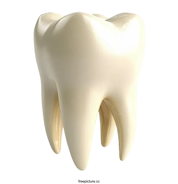 [Transparent Background PNG]3D Illustration of a Healthy Tooth