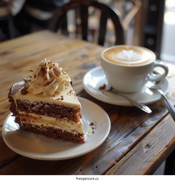 Indulgent Chocolate Cake with a Creamy Latte