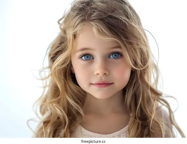 Portrait of a Young Girl with Blue Eyes
