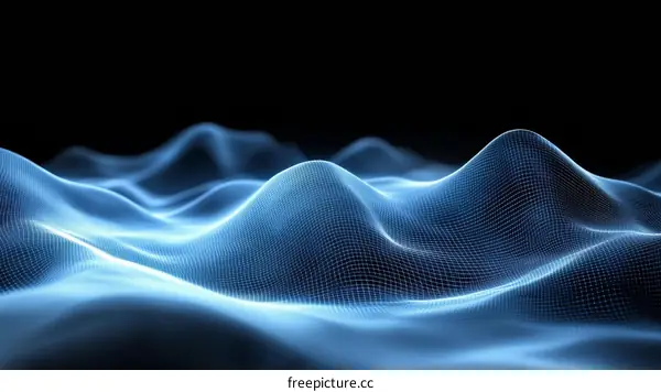 Abstract Digital Wave Landscape