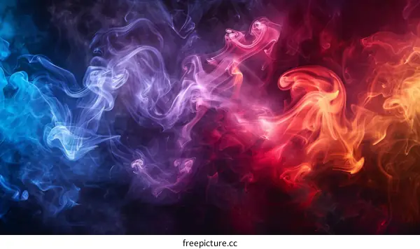 Smoke background with vibrant colors