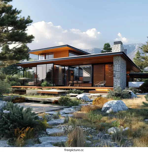 Majestic Modern House Design with Natural Landscaping