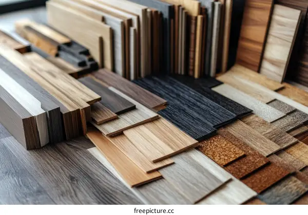Variety of Wood Flooring Samples Displayed