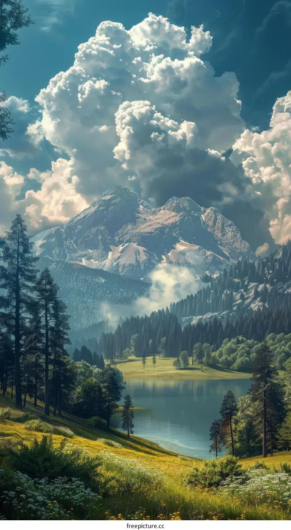 A Breathtaking Mountain Lake Scenery