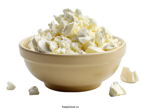 [Transparent Background PNG]cottage cheese in a bowl