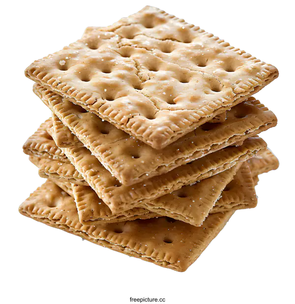 [Transparent Background PNG]A stack of square crackers