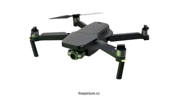 [Transparent Background PNG]Modern Drone Technology in Flight