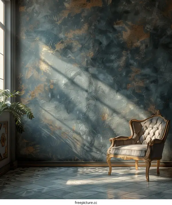 Antique Style Room Interior with Sunlight