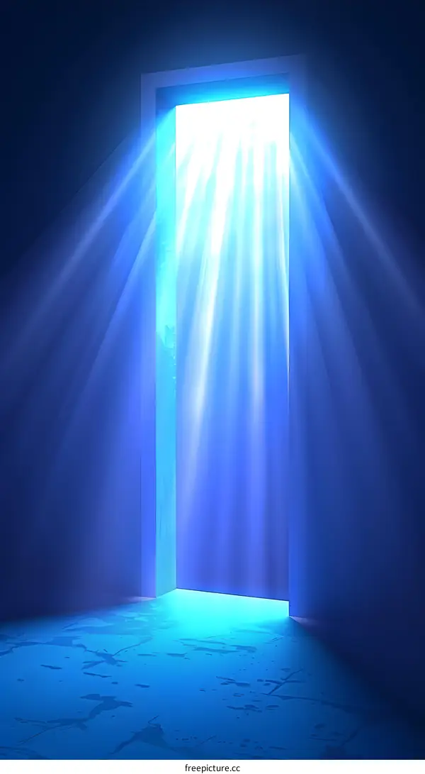 Doorway to Light and Hope Abstract Background Illustration