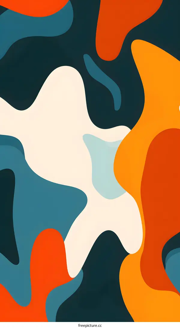 Abstract Colorful Background With Liquid Shapes