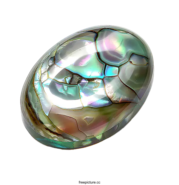 [Transparent Background PNG]Oval Polished Abalone Shell