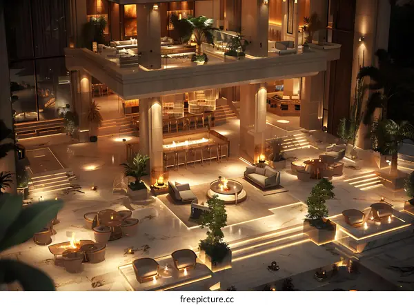 Luxurious interior environment