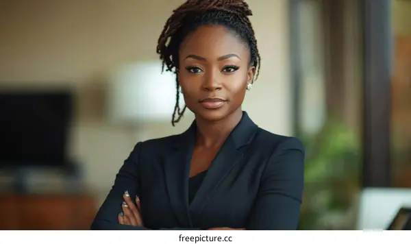 Confident Black Business Woman Portrait