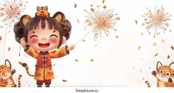 Tigers and Firecrackers for Chinese New Year