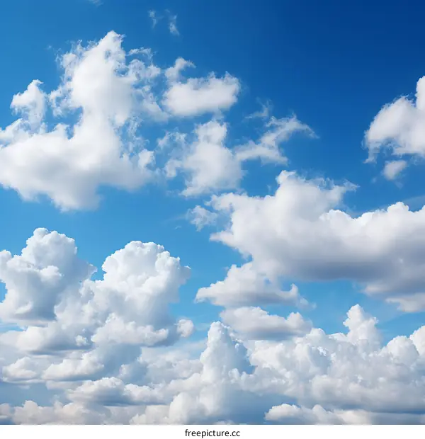 Blue sky with white clouds background