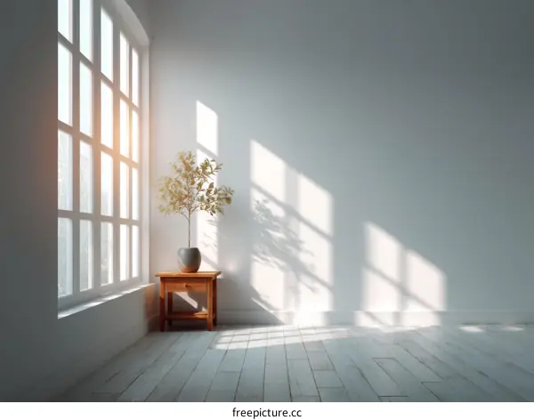 Modern Minimalist Interior Design with Sunlight