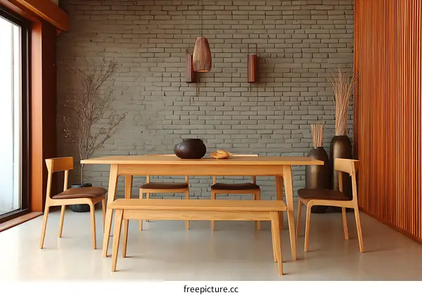 Modern Wooden Dining Room Interior Design