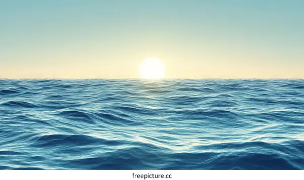 Calm Sea Sunset Sunrise  Nature Landscape