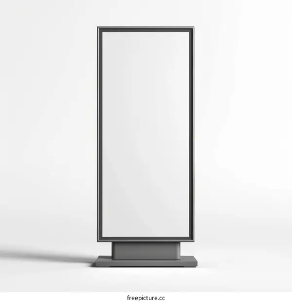 Blank Billboard Mockup - Isolated on White Background