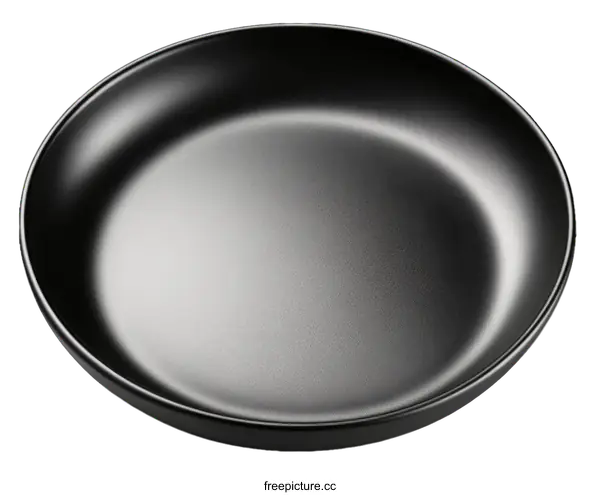 [Transparent Background PNG]Modern Black Round Plate Design