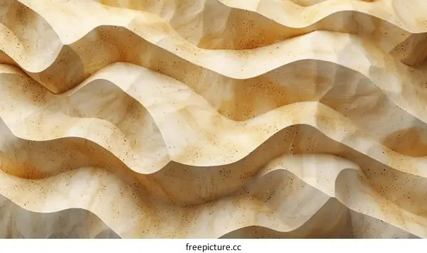 3D rendering of a sand dune landscape