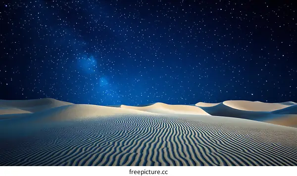 Starry Night Desert Landscape