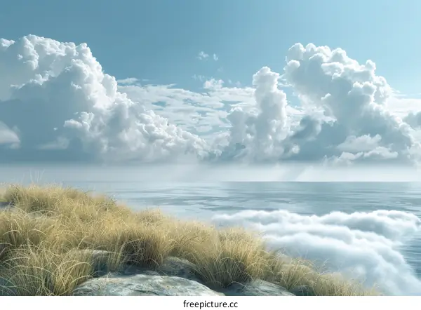 Stunning Fluffy Clouds in a Blue Sky