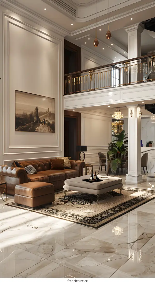 European style living room interior design