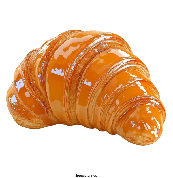 [Transparent Background PNG]Delicious Glazed Croissant Image