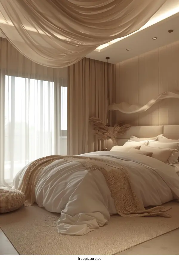 Modern Bedroom Interior Design in Beige