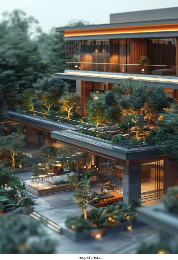 Modern Architectural Design of a Luxurious Garden House