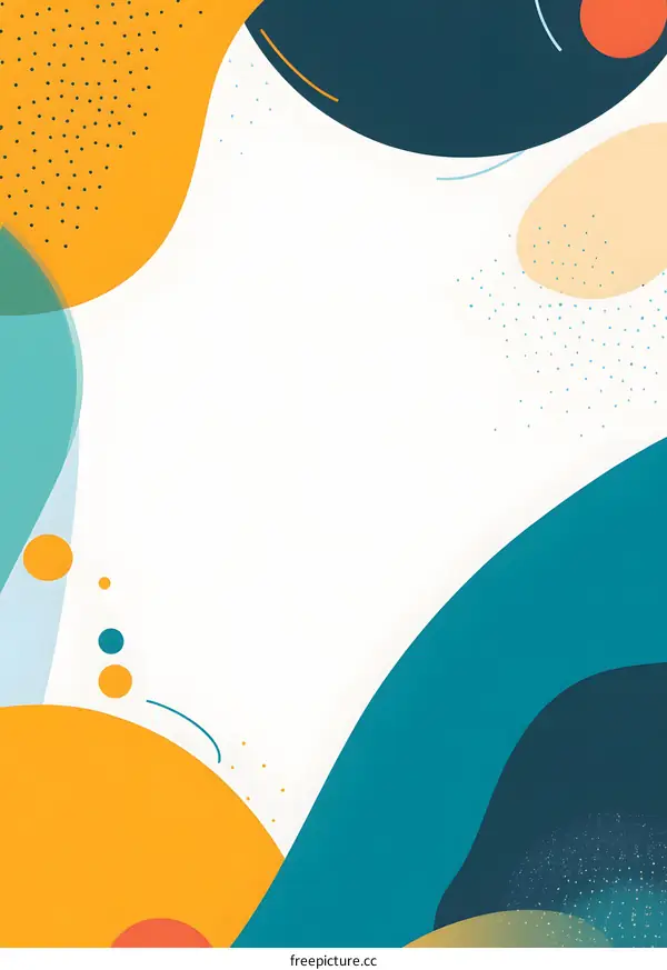 Abstract Background with Colorful Shapes and Dots