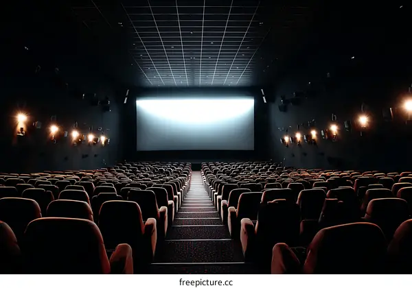Empty Cinema Hall Movie Theater Seats