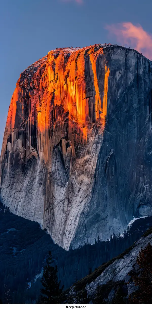 Half Dome at sunset in Yosemite National Park, California