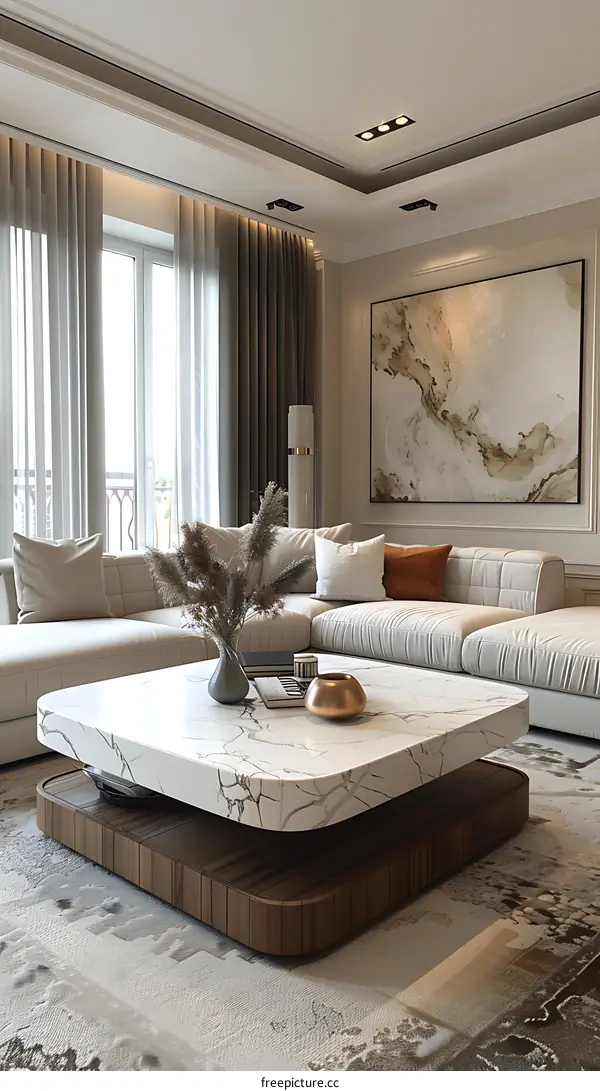 Modern minimalist living room