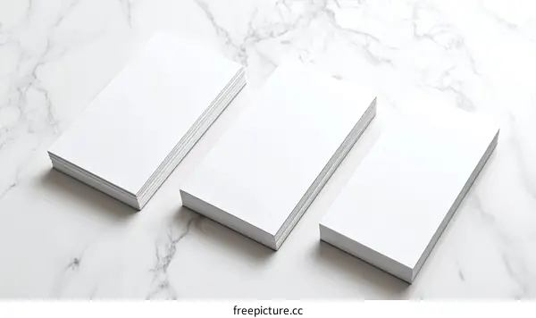 Blank Business Cards Mockup on Marble