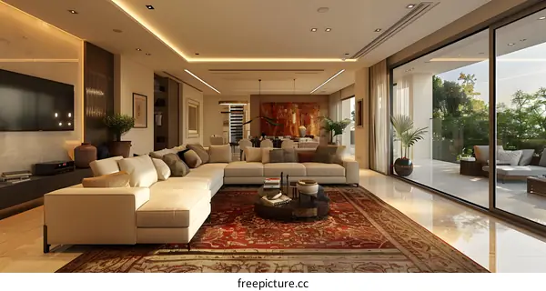 Modern minimalist style living room