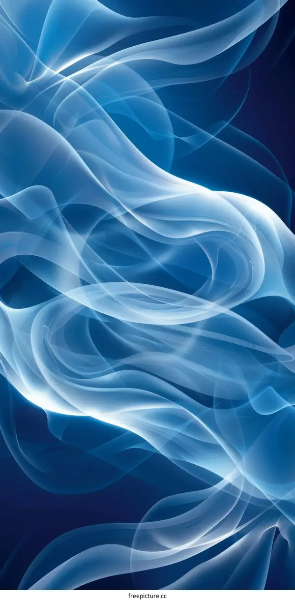 Stunning Blue Flame Abstract Art