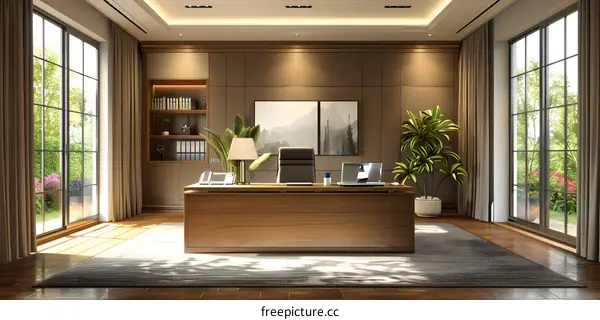 Luxury home office interior design
